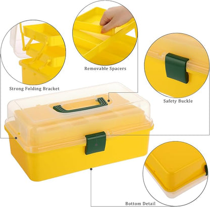 BTSKY 3-Layer Plastic Dividing Storage Box Craft Organizer - Image 4