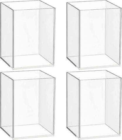4-Piece Clear Acrylic Pen Holder & Pencil Cup by MOTOTO