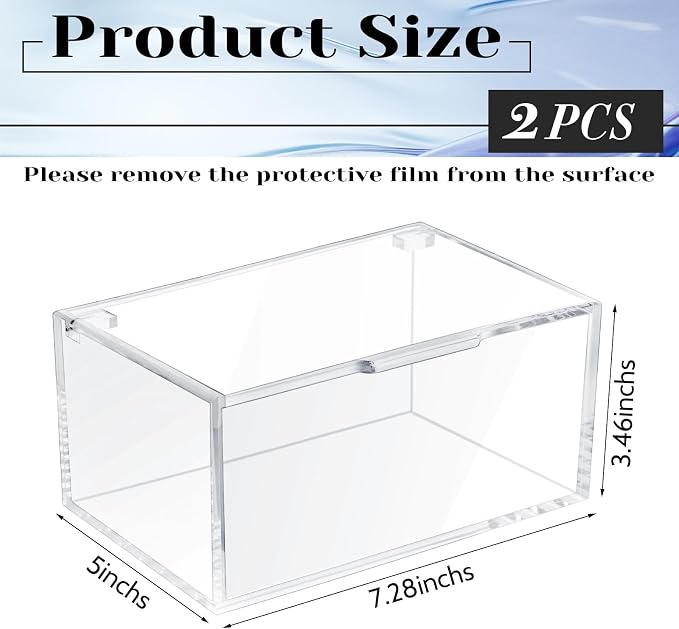 Maitys 2 Pcs Acrylic Laundry Dryer Sheet Holder Clear Dryer Sheets Dispenser - Image 3