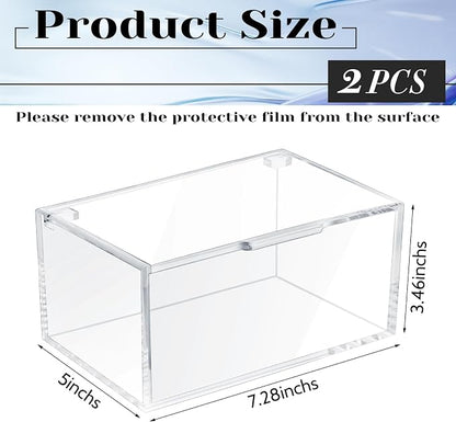 Maitys 2 Pcs Acrylic Laundry Dryer Sheet Holder Clear Dryer Sheets Dispenser - Image 3