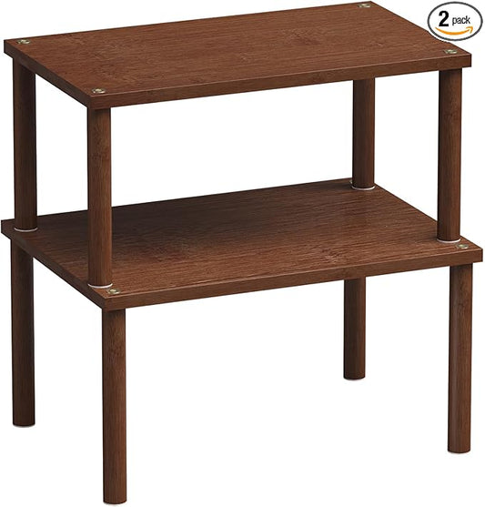 Cabinet Organizer Shelf, Kitchen Counter Shelves, Bamboo Spice Rack Countertop by VERTORGAN