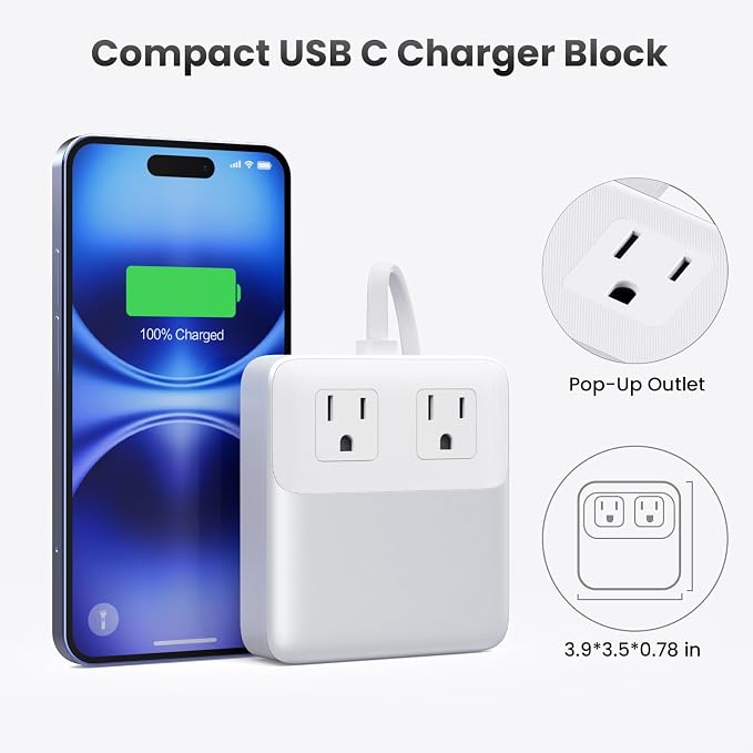 USB C Charger Block, 135W GaN IV Fast Charging Station Hub, 6-in-1 USB C Power - Image 7