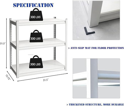 Garage Shelving Adjustable 3 Tier Heavy Duty Metal Storage Shelves Adjustable - Image 3