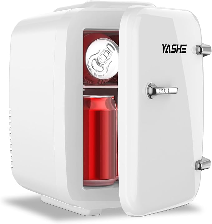 Mini Fridge, 4 Liter/6 Cans Small Refrigerator by YASHE