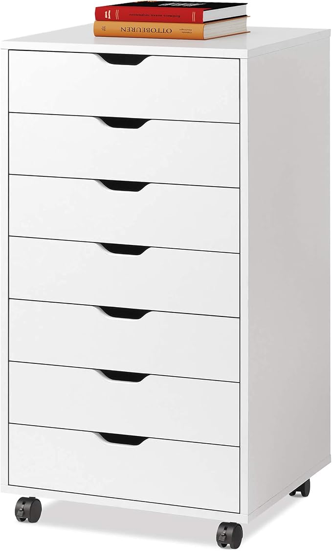 DEVAISE 7-Drawer Office File Cabinets, Mobile Craft Storage Cabinet, Storage by DEVAISE