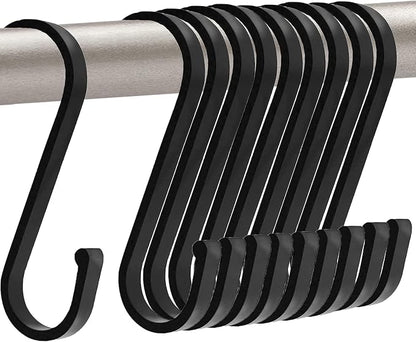 GAViA S Hooks, S Shaped Hooks, Matte Black S Hooks Heavy Duty by gaviallc