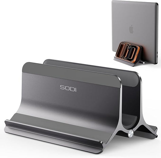 SODI Vertical Laptop Stand for Desk, Aluminum Laptop Holder Compatible by SODI