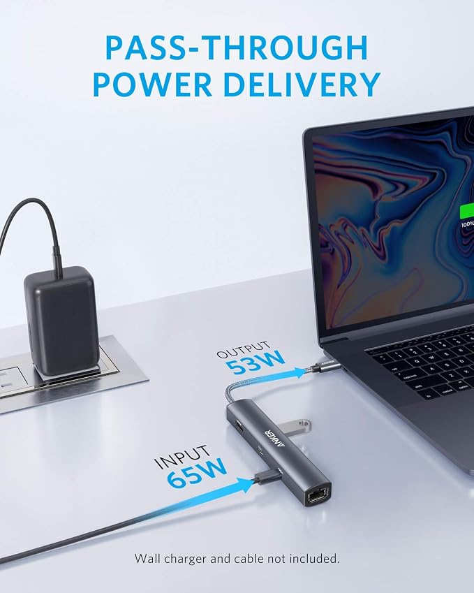 Anker 6-in-1 USB C Hub with Ethernet, USB C to 4K HDMI Multiport Adapter - Image 3