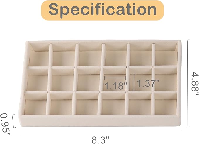 1 Pcs Earring Organizer Stackable Trays, Jewelry Drawer Inserts Container - Image 4
