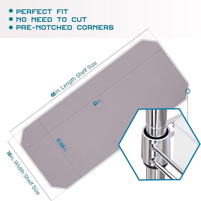 BRIAN & DANY Wire Shelf Liner 18" X 48", Heavy Duty Shelf Liners - Image 2