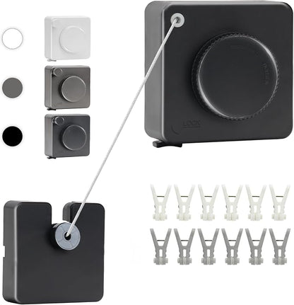 15.7Ft Retractable Clothesline Indoor an Anti-sag Retractable Clothesline by Unknown