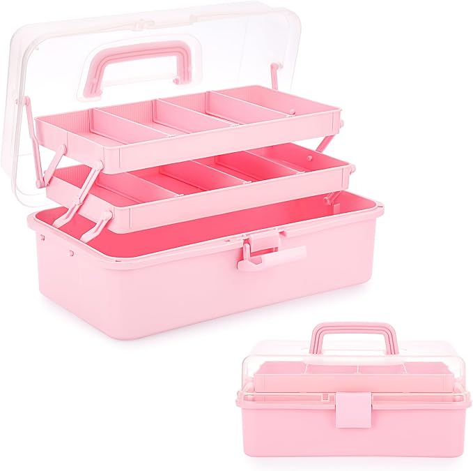 BTSKY 3-Layer Plastic Dividing Storage Box Craft Organizer and Storage by BTSKY