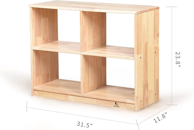 4-Compartment Storage Bookcase Montessori Shelf Organizer - Image 3