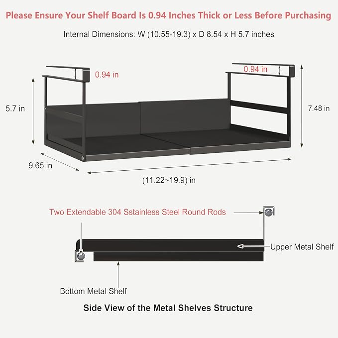 Expandable Under Cabinet Shelf Organizer - Image 3