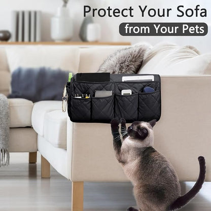 Sofa Armrest Organizer Non-Slip Arm Chair Bedside Caddy Storage Organizer - Image 5