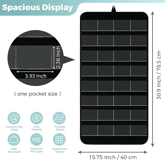 PACMAXI Hanging Badge Button Pin Organizer Display Storage Stand, Enamel Mini - Image 3