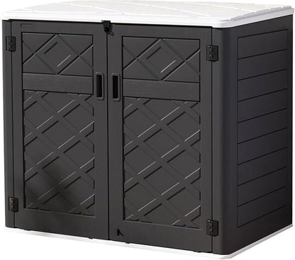 Resin Outdoor Storage Shed, 38 cu.ft Outdoor Storage Box Waterproof by Mrosaa