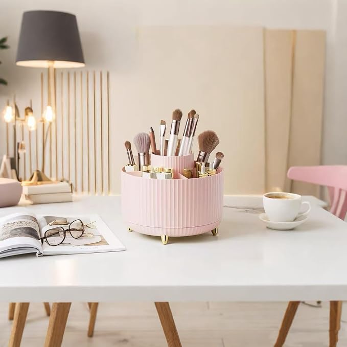 360 Degree Rotating Desktop Organizer, Makeup Brushes, Desktop Stationery - Image 5