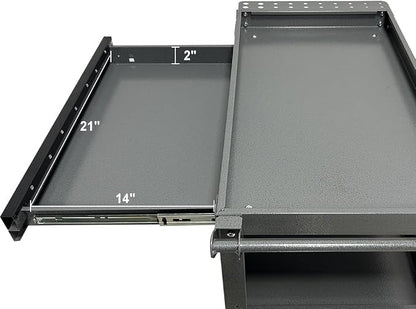 3 Tier Steel Rolling Cart for Tool Organizer, Industrial Grade Utility Service - Image 3