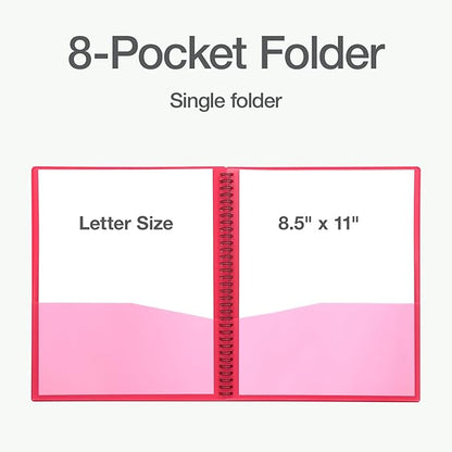 Oxford Poly 8-Pocket Organizer, Letter Size Folder, Durable Translucent Poly - Image 2