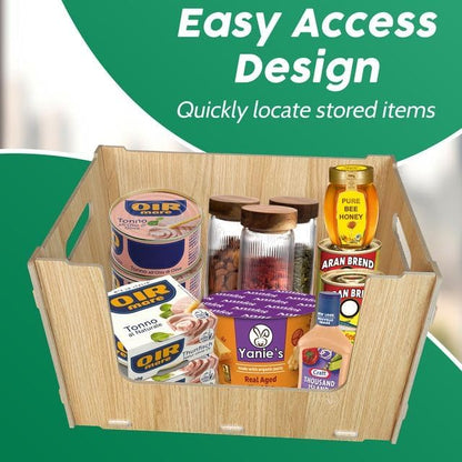 TidyFriend Wooden Stackable Storage Bins - Image 6