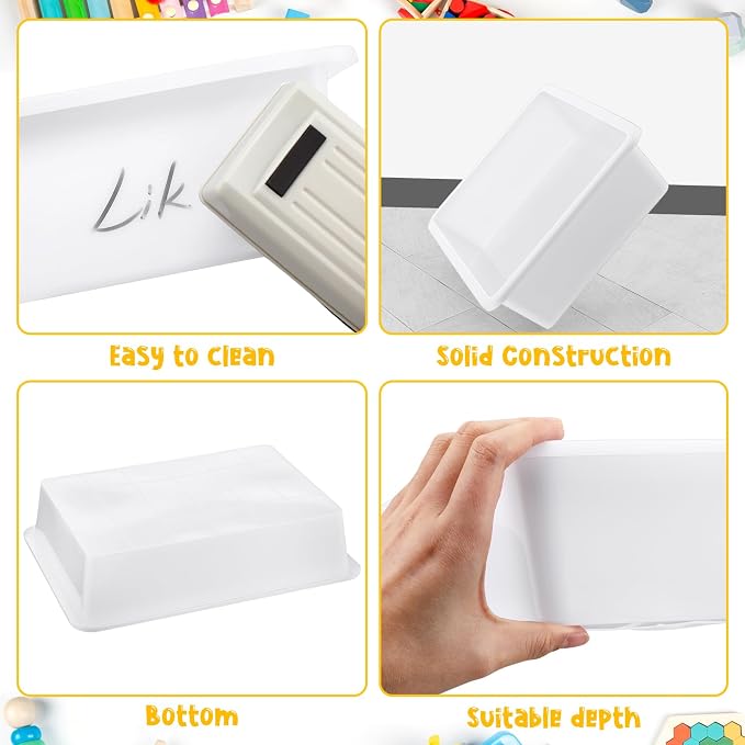 Hoteam 10 Pcs Flat Storage Organizer Tray Bin Paper Tray - Image 2