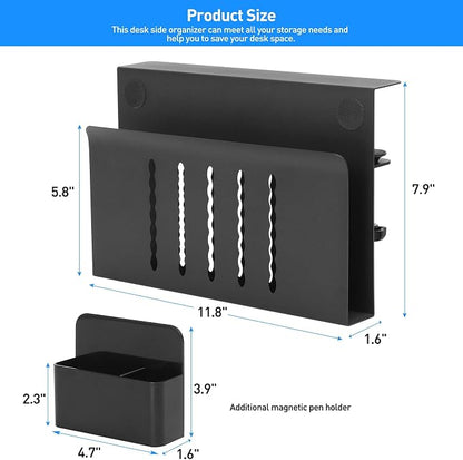 MAXECHO Desk Side Storage, Under Desk Laptop Mount, Table Side Hanging File - Image 5