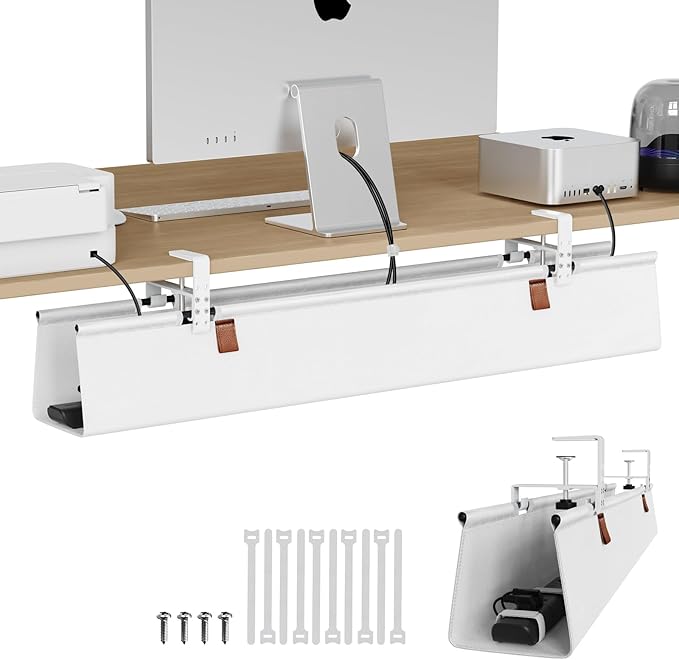 Zilink Large Cable Management Under Desk 40" No Drill Desk Cable Management by Zilink