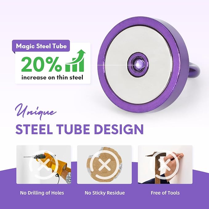 Neosmuk Magnetic Hooks Steel Tube Design - Image 3