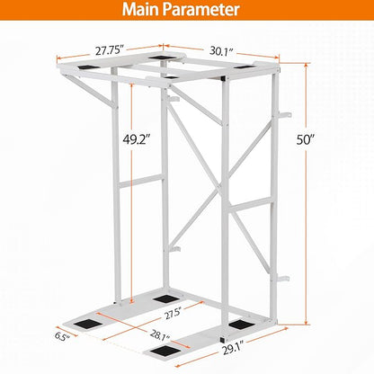 Universal Washer Dryer Stacking Rack Stand Heavy-Duty Carbon Steel, Premium - Image 3