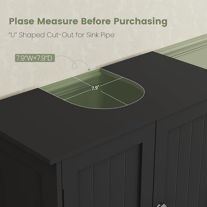 Iwell Pedestal Sink Storage Cabinet - Image 5