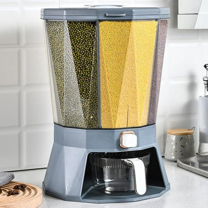Food Dispenser W/Removable Bulkhead 4-Grid Storage Food Dry Food Container - Image 2