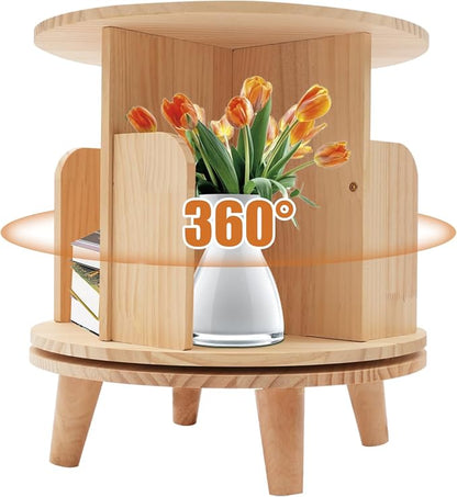 1 Tier Rotating 360 Display Floor Standing Bookcase Storage Rack by LOYALHEARTD