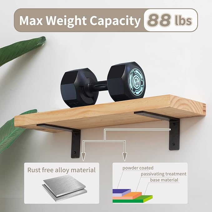 8"x 4"Shelf Brackets, die-cast Formation, Vertical Angle, Premium Alloy Metal - Image 5