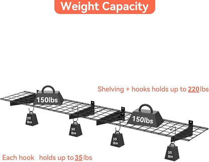 TORACK 2 Pack Garage Wall Shelves - Image 5