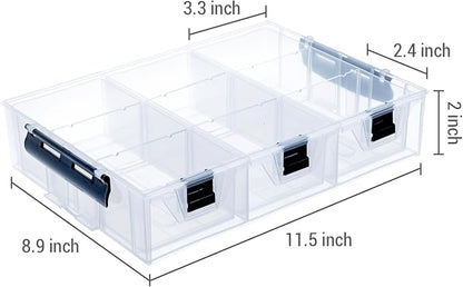 MyGift Single Add-on Tray for 11 Inch Clear Arts and Crafts Stackable Storage - Image 6