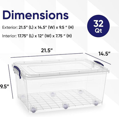 Superio Storage Bins with Lids- Clear Boxes - Image 2