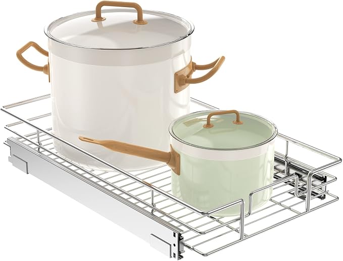 LOVMOR Pull Out Cabinet Organizer 9" W x 21½" D, Kitchen Cabinet Pull Out by LOVMOR