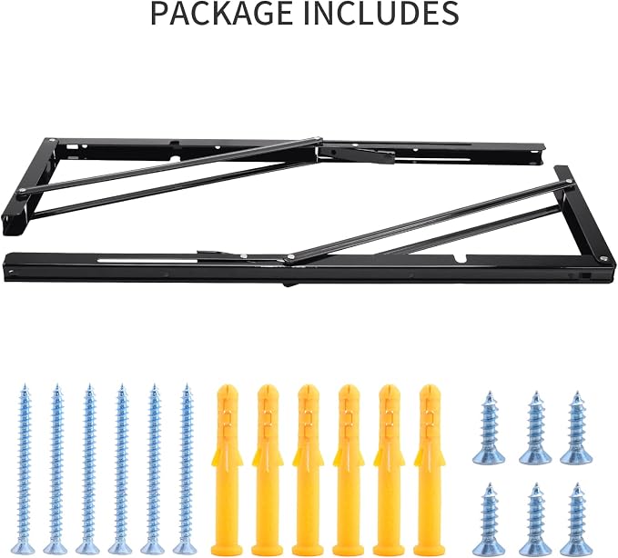 YUMORE Folding Shelf Brackets, 18 Inch Heavy Duty Collapsible Shelf Bracket - Image 7