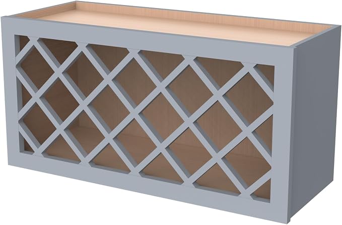 Solid Wood RTA Wine Bottle Rack Wall Cabinet by CozyHommie