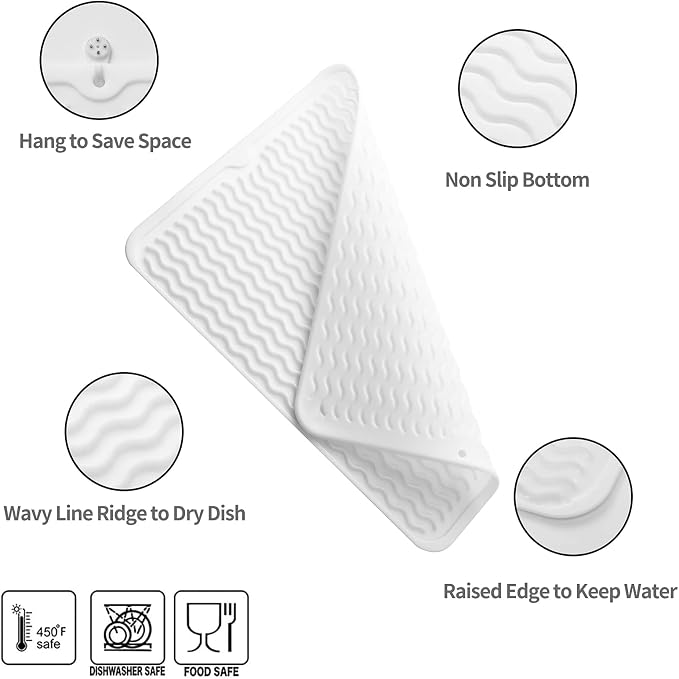 Silicone Dish Drying Mat for Multiple Usage, Easy clean, Eco-friendly, - Image 3
