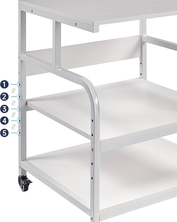 Printer Stand, 25.6" x 23.6" x 30.9" Extra Large Printer Table - Image 4
