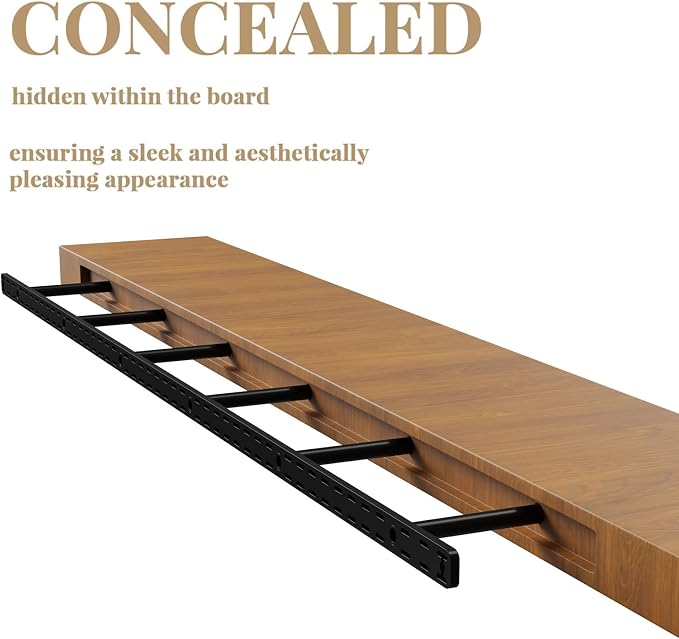 1 Pack Large Shelf Brackets Long Floating Shelf Bracket Invisible Floating - Image 7