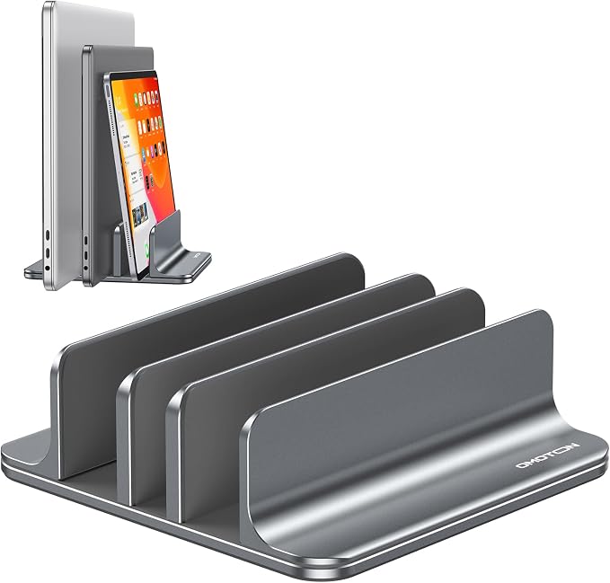 OMOTON Vertical Laptop Stand, Desktop Aluminum Mac Book Stand by OMOTON