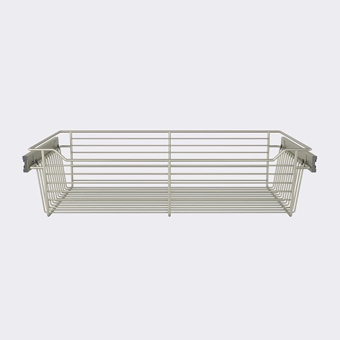 Classic 30" Closet Wire Basket in Satin Metal - Image 2