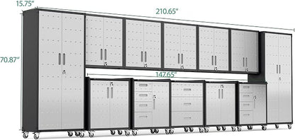 12-Piece Heavy Duty Steel Garage Cabinet System | All-in-One Modular Garage - Image 2