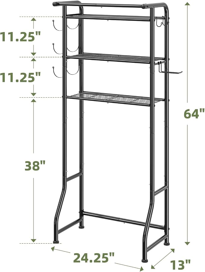 Simple Trending Over The Toilet Storage Cabinet, Metal Bathroom Shelf Organizer - Image 7