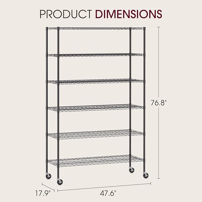 BestOffice | 6-Tier Wire Shelf - Image 3