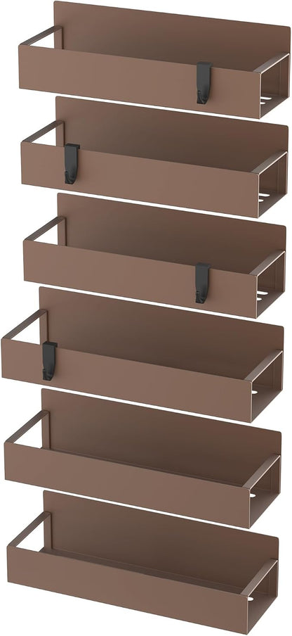 Metal Magnetic Spice Rack for Refrigerator Bronze, 6 Pack | Magnetic Shelves - Image 6