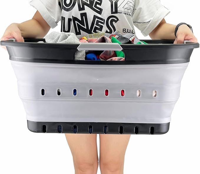 SAMMART 42L Collapsible Plastic Laundry Basket - Image 7